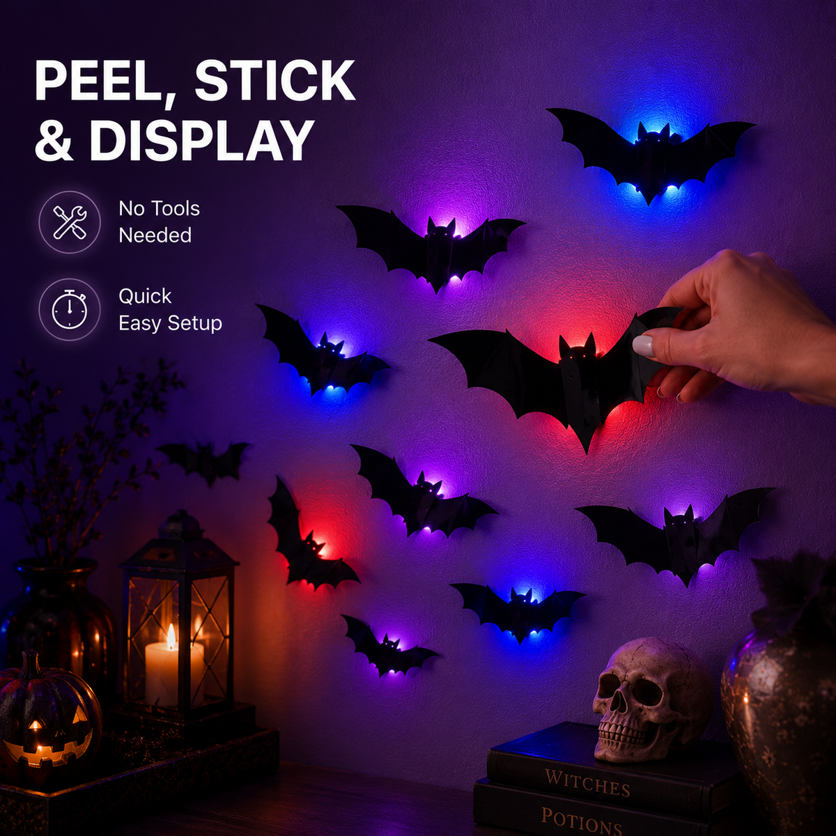 🔥SPOOKY SALE 55% OFF🦇 Halloween LED Bat Decorations