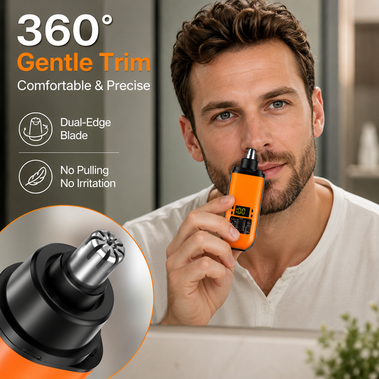 🔥 LAST DAY 50% OFF-🛠️Professional LED Display Nose Hair Trimmer