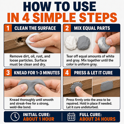 🛠️ High-Strength Repair Putty – Metal Wood PVC & Ceramic