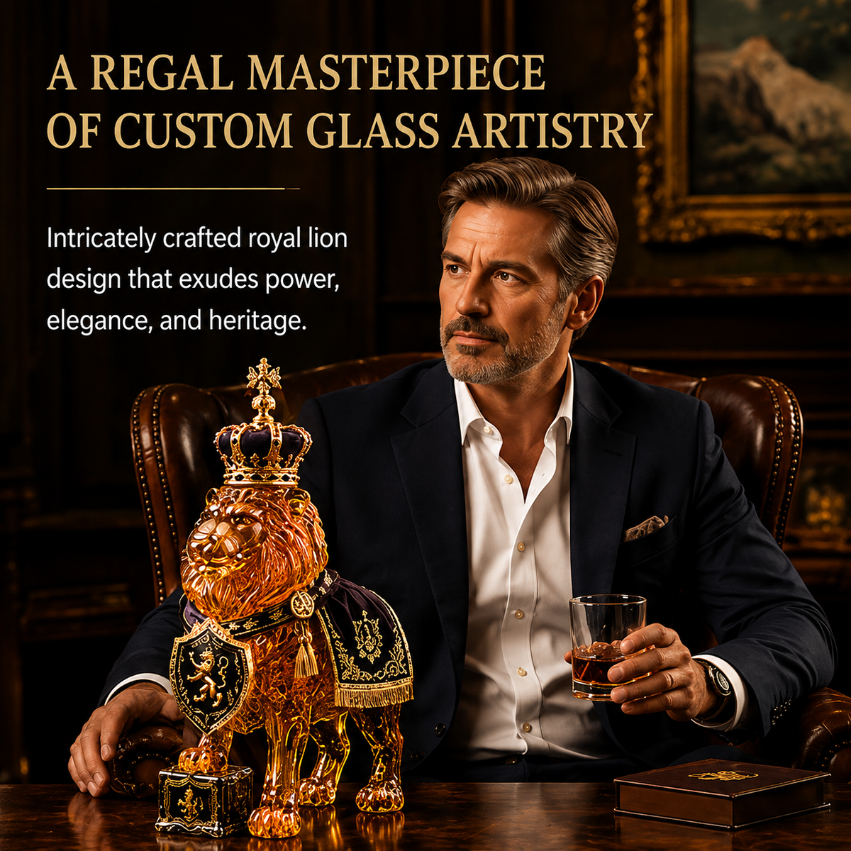 HOT SALE👑87th Anniversary Royal Lion Whiskey Bottle