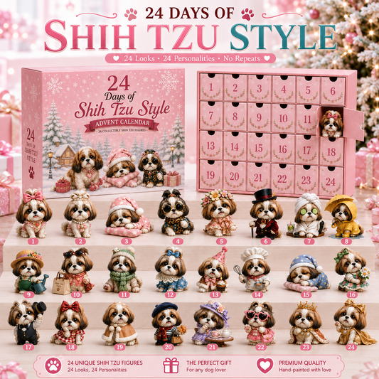 🔥50% OFF TODAY 🎀24 Days of Shih Tzu Style Advent Calendar – 24 Unique Shih Tzu Collectibles ✨🐾