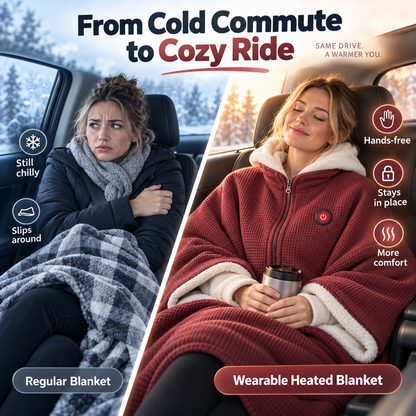 🔥Wearable Heated Blanket – Cozy Hands-Free Warmth