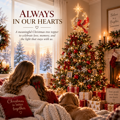 ❤️Cardinal Heaven’s Light Tree Topper🐦🎄