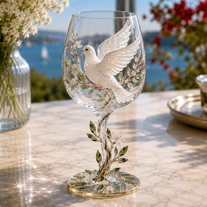 🐦 Nature’s Winged Beauties – 3D Bird Wine Glass Collection