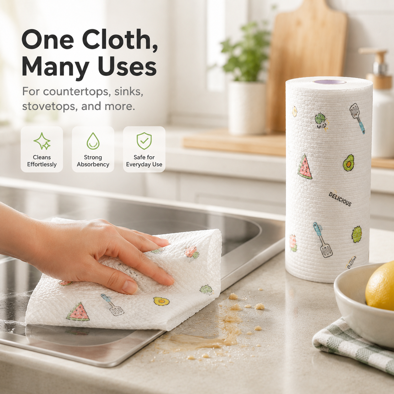 ✨55% OFF TODAY🧽 Disposable Kitchen Cleaning Cloths 💦Ultra Absorbent • Grease-Fighting • Hygienic