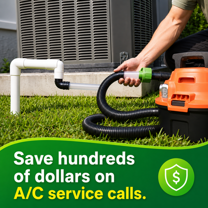 🔥HOT SALE 50% OFF🧊AC Drain Line Cleaner Adapter Evacuates & Unclog AC Drain Line