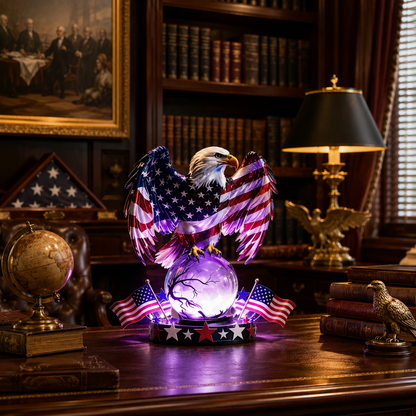 🔥HOT SALE 🇺🇸 Freedom Eagle Patriotic LED Table Lamp – American Pride Decor