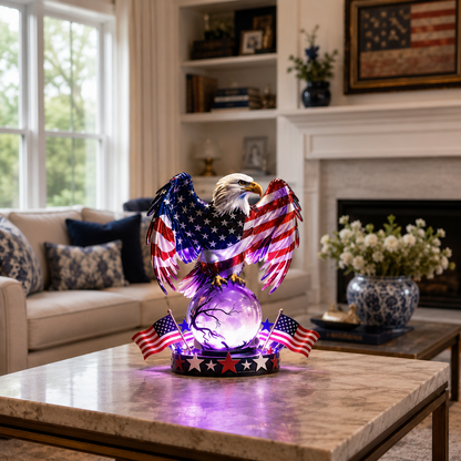 🔥HOT SALE 🇺🇸 Freedom Eagle Patriotic LED Table Lamp – American Pride Decor