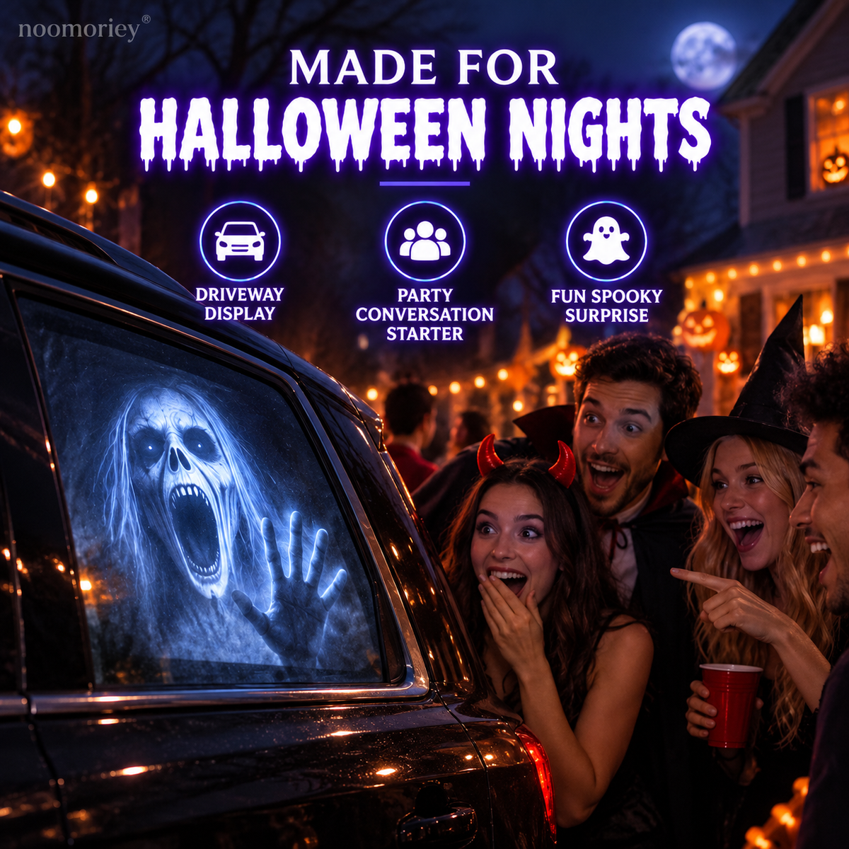 🎃🎃 Halloween Window Projector 👻 16 Spooky Films USB Powered Holiday Decor