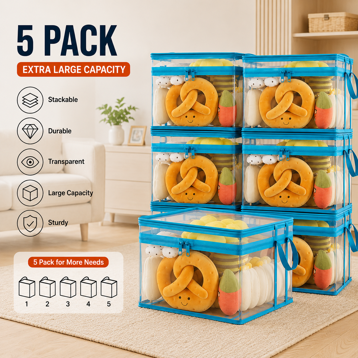 🔥 HOT SALE 50% OFF🔥🧺Large Clear Storage Box✨ Keep Your Home Organized