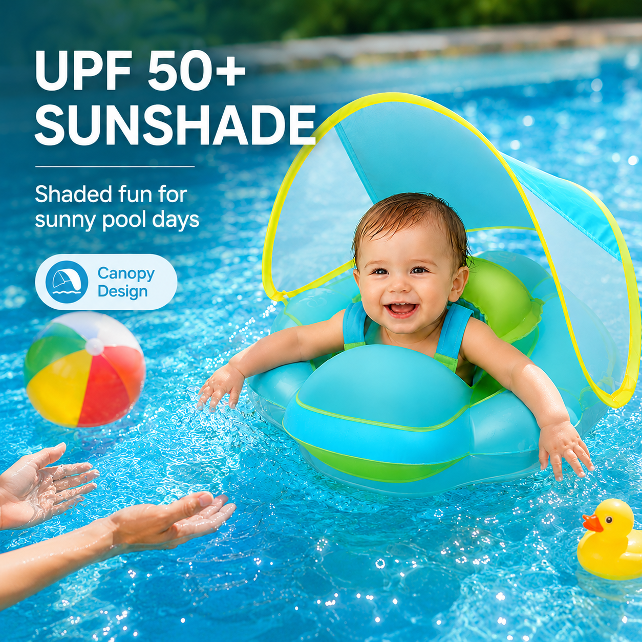 🏖️✨ Baby Swim Float with Safety Seat – Perfect for Water Play