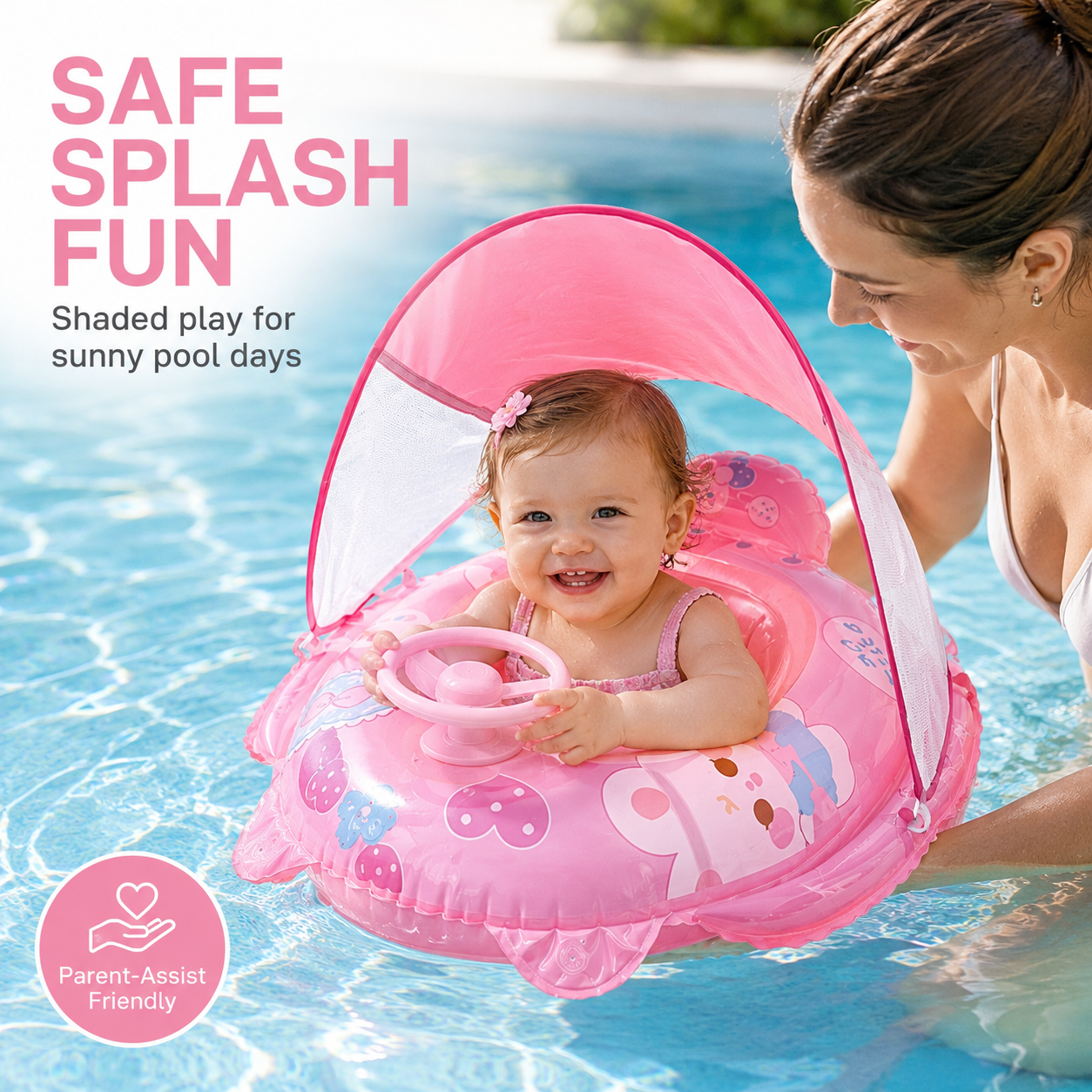 🏖️✨ Baby Swim Float with Safety Seat – Perfect for Water Play