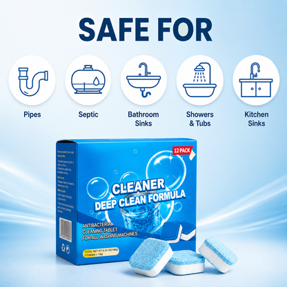 🔥HOT SALE 55% OFF💥🫧Drain Cleaning Tablets 12 Pack For Sinks, Showers & Washing Machines