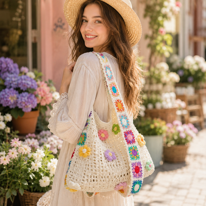 🌸50% OFF TODAY👜 Floral Patchwork Bag Wear It Shoulder or Crossbody