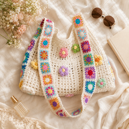🌸50% OFF TODAY👜 Floral Patchwork Bag Wear It Shoulder or Crossbody