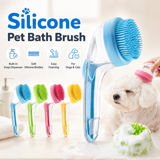 🐶BUY 2 GET 1 FREE🛁 2-IN-1 Pet Bath Brush with Shampoo Dispenser