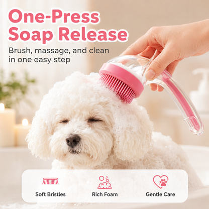 🐶BUY 2 GET 1 FREE🛁 2-IN-1 Pet Bath Brush with Shampoo Dispenser
