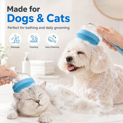 🐶BUY 2 GET 1 FREE🛁 2-IN-1 Pet Bath Brush with Shampoo Dispenser