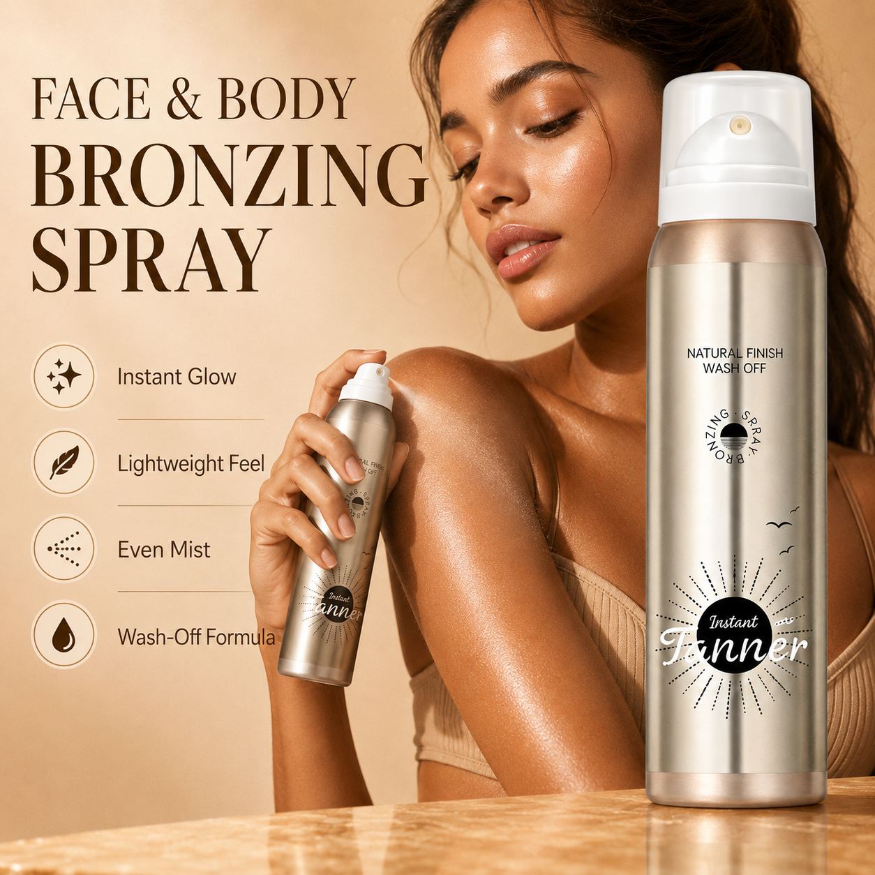 ☀️50% OFF TODAY✨ Natural Self-Tanning Mist for Face & Body