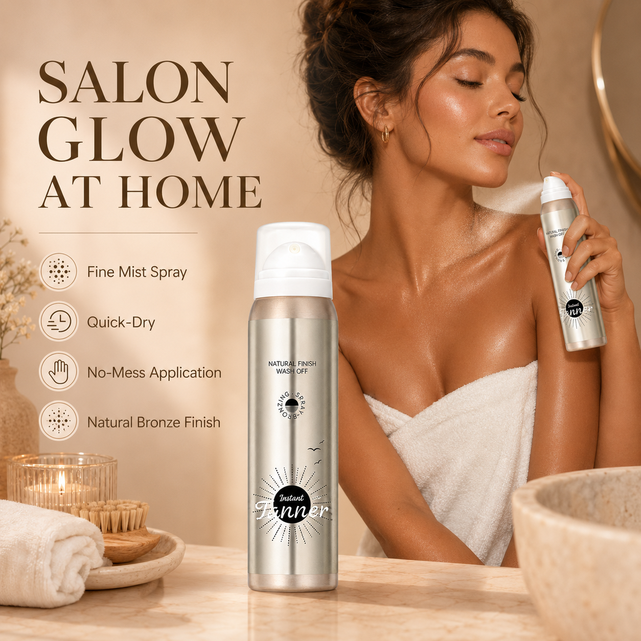 ☀️50% OFF TODAY✨ Natural Self-Tanning Mist for Face & Body