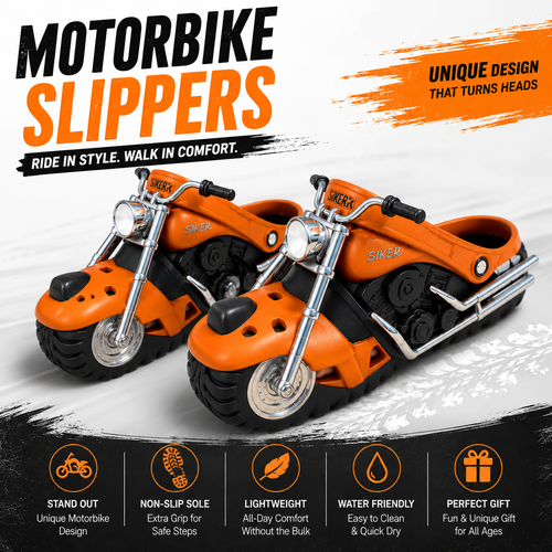 🏍️ Ride-On Motorcycle Slippers™🔥