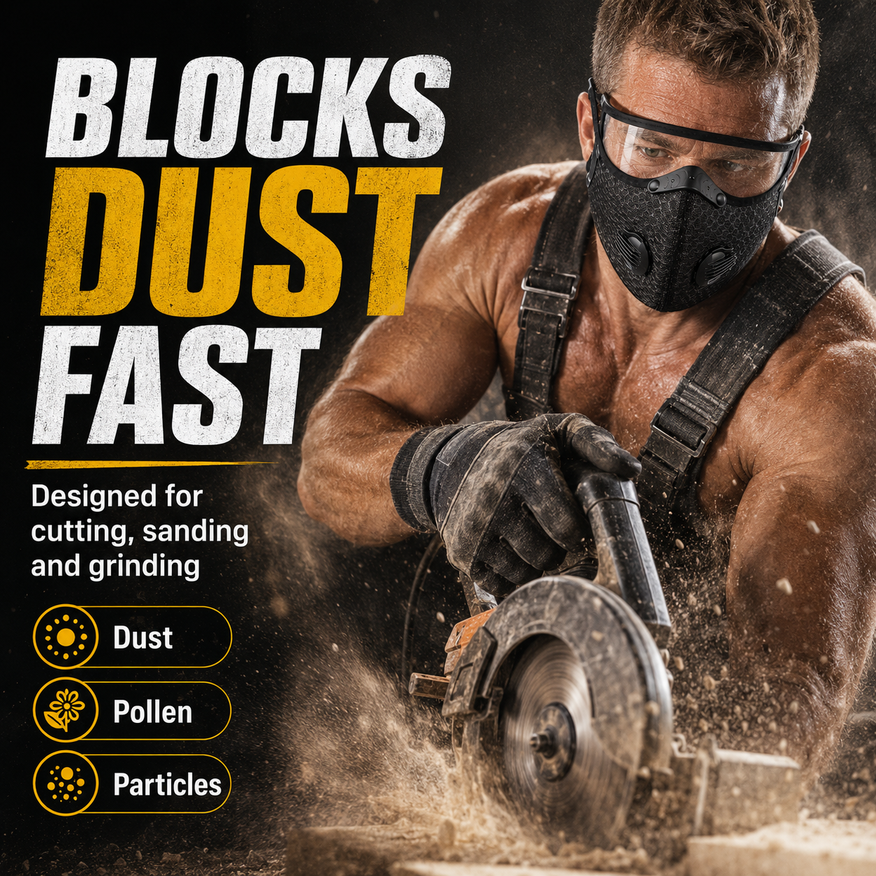 🔥50% OFF TODAY😷 Full Face Dust Blocking Work Mask