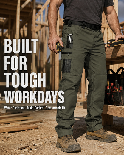 👖🔥 Men’s Waterproof Tactical Work Pants – Built for Work & Adventure