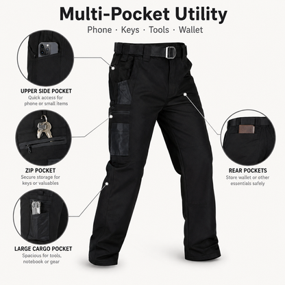 👖🔥 Men’s Waterproof Tactical Work Pants – Built for Work & Adventure