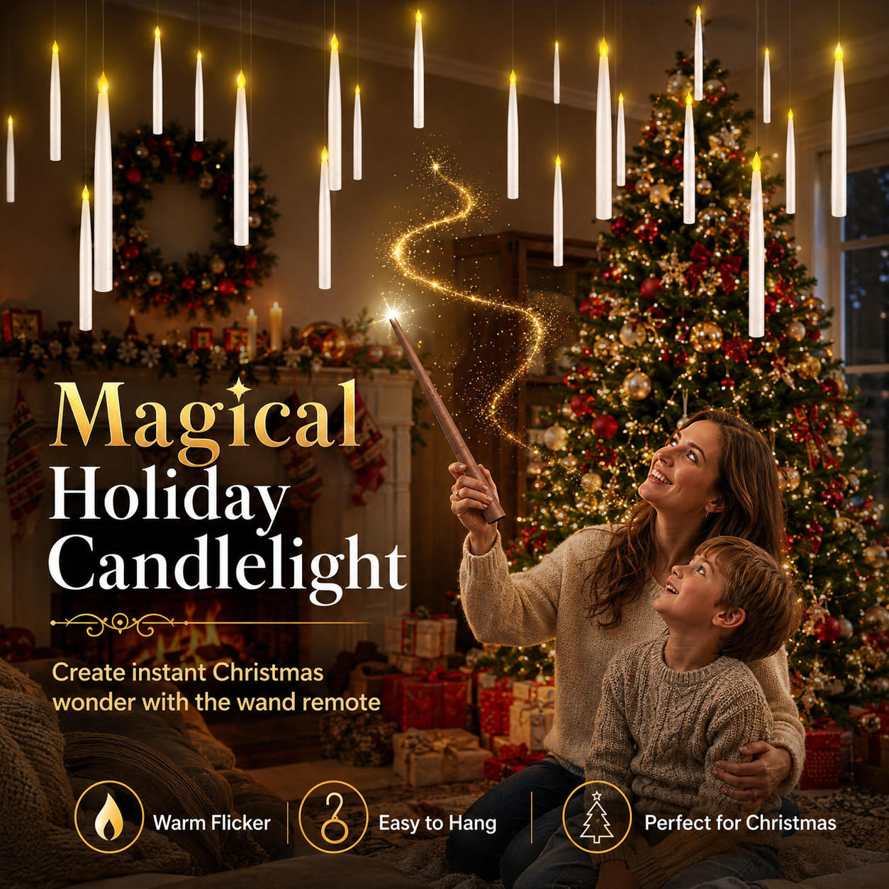 🪄55% OFF TODAY🕯️ Magic Wand Flameless Candles🎄Wave the Wand. Light the Magic.
