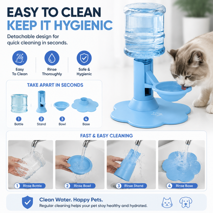 💥OFF 50% TODAY🐾 Automatic Pet Water Dispenser – Gravity Self Refilling Cat & Dog Water Bowl