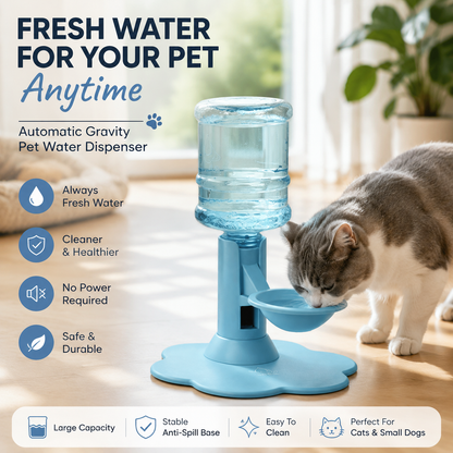 💥OFF 50% TODAY🐾 Automatic Pet Water Dispenser – Gravity Self Refilling Cat & Dog Water Bowl