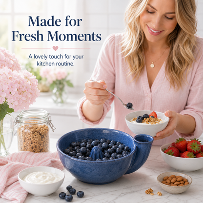 🌸 TODAY ONLY 55% OFF 🍓 Artisan Swirling Berry Wash Bowl – Rinse, Drain & Serve
