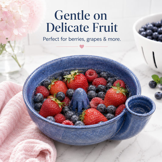 🌸 TODAY ONLY 55% OFF 🍓 Artisan Swirling Berry Wash Bowl – Rinse, Drain & Serve