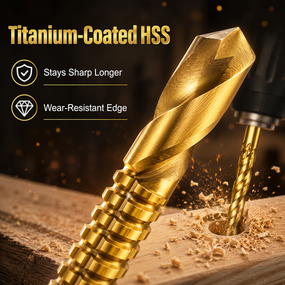 🔥50% OFF TODAY💪6-Piece 3–8mm Titanium Drill Bits⚡ Built for Metal, Wood & Plastic
