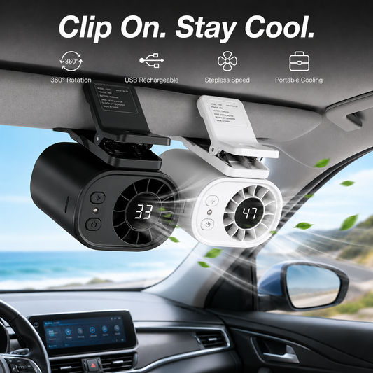 🔥HOT SALE 50% OFF🌀Car Clip Fan with 360° Rotation & USB Rechargeable