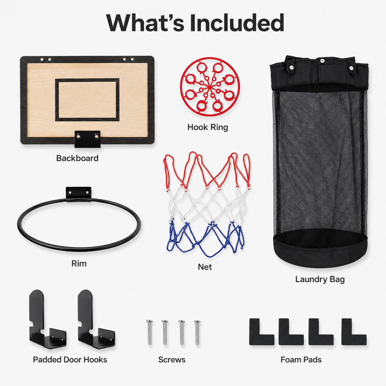 🏀 Over-the-Door Basketball Laundry Hamper – Turn Laundry into a Fun Game