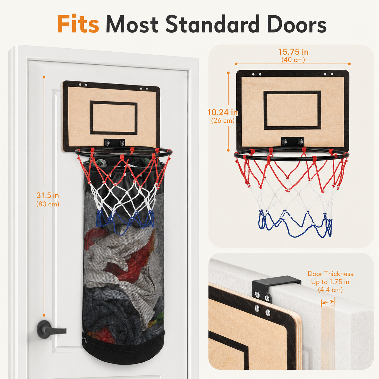 🏀 Over-the-Door Basketball Laundry Hamper – Turn Laundry into a Fun Game