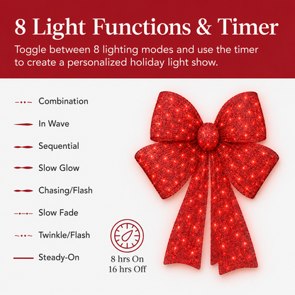 🔥 Hot Sale 55% OFF🎁✨🎄 48-Inch Lighted Christmas Bow 🎀