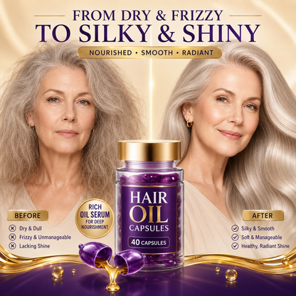 ✨55% OFF TODAY💜 Frizz Control Hair Capsules 🌿For Smooth, Shiny & Healthier-Looking Hair