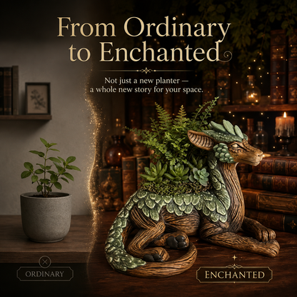 📖Fantasy Dragon Planter – Magical Decorative Plant Pot for Book, Dragon & Plant Lovers