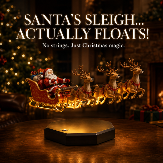 ✨Floating Santa Sleigh with 4 Reindeer-Magnetic Christmas Magic
