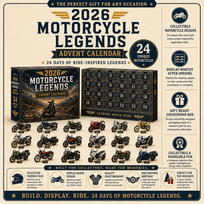 🏍️ 2026 Motorcycle Advent Calendar – 24 Mini Motorcycles, 24 Days of Legendary Rides