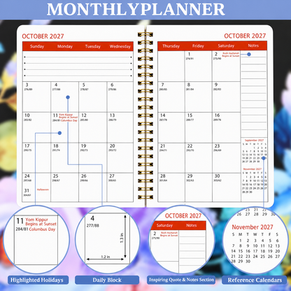 🐮 2026-2030 Calendar 📅  - From January 2026 to December 2030, 5-year calendar, cartoon Highland cow themed cover design, annual calendar planning, month labels, 60-month calendar