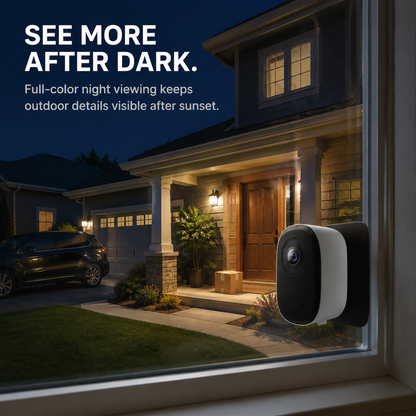 📷 2.5K AI Window Security Camera – No-Drill Outdoor Monitoring