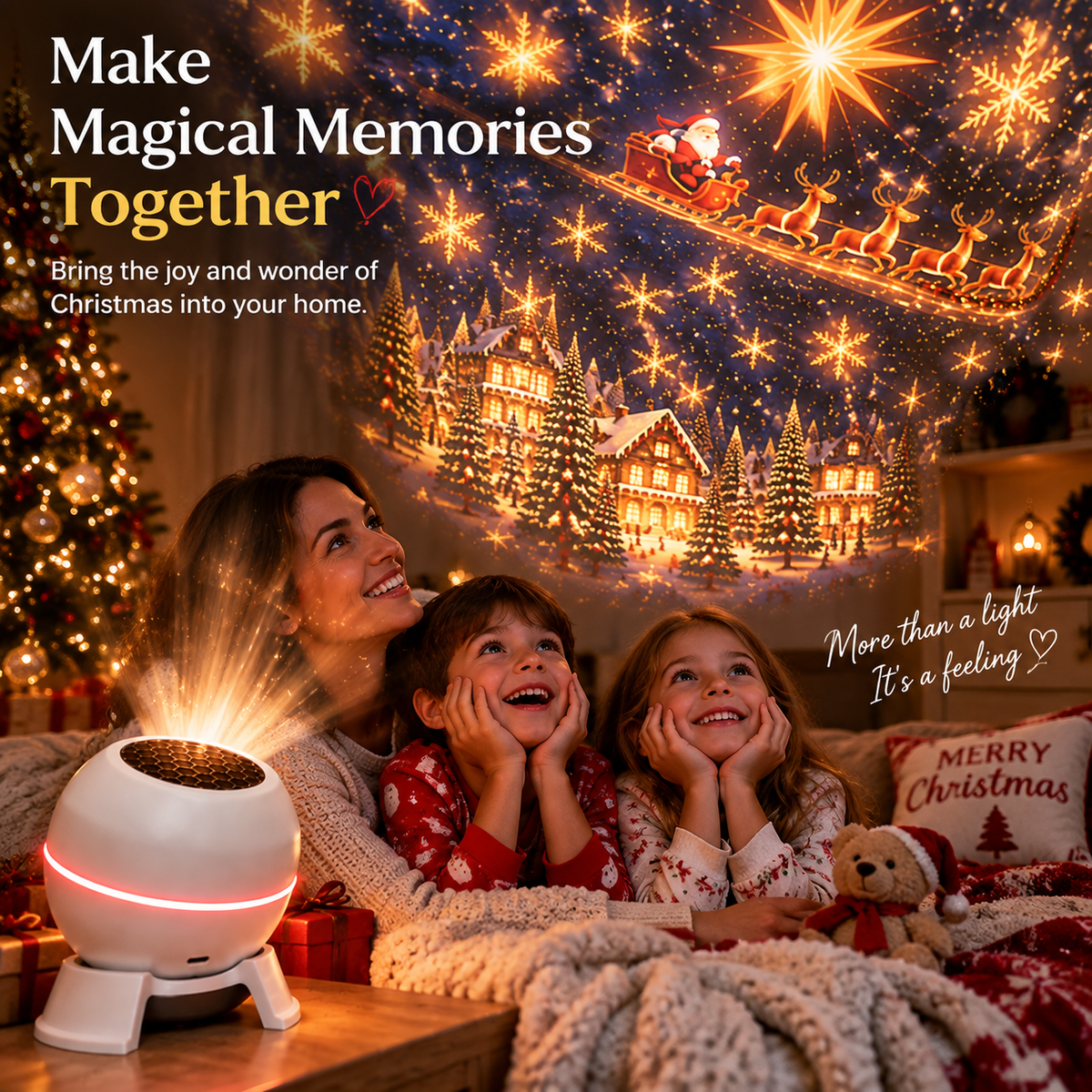 🎄🎅 Christmas Magic Projection Light – Bring Holiday Scenes to Life