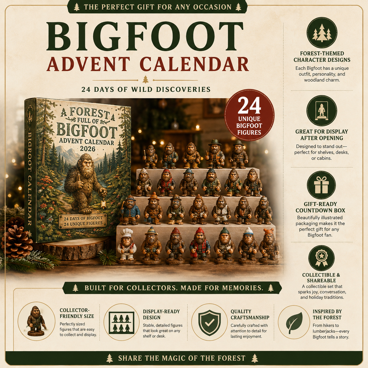 👣🎄 Bigfoot Advent Calendar 2026 – 24 Days of Wild Adventures 🎁🌲