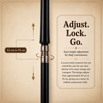 🤠 Vintage Western Walking Cane – Revolver-Inspired Handle