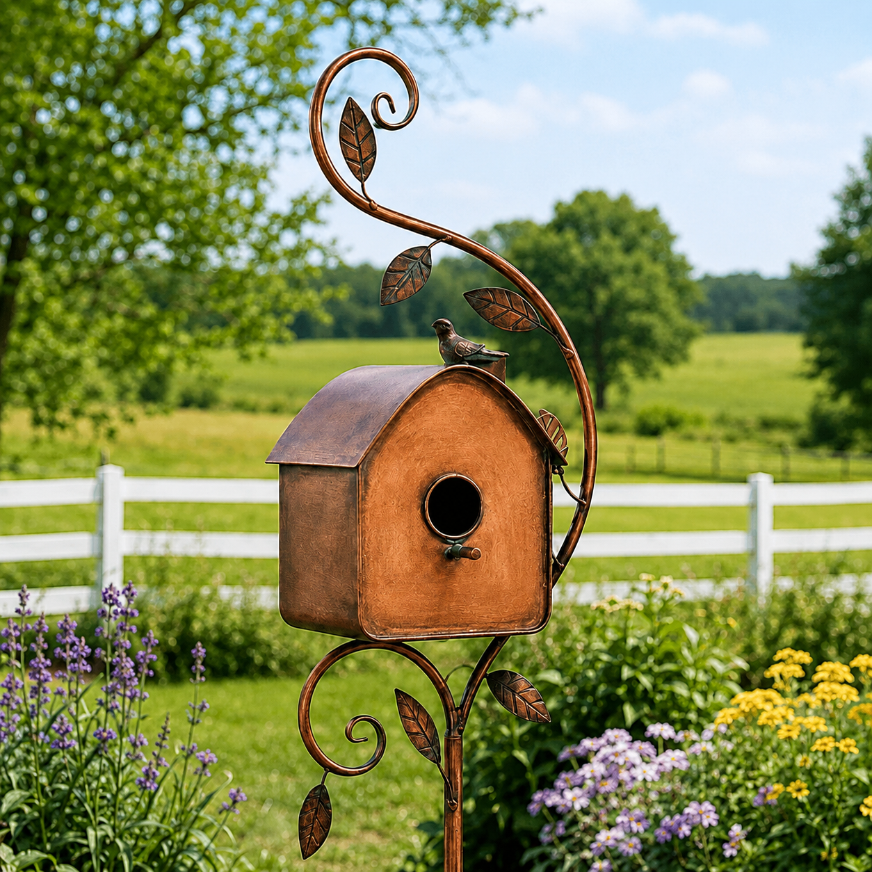 🔥70% OFF Today🐦Handmade Iron Birdhouse – Rustic Outdoor Garden Bird House