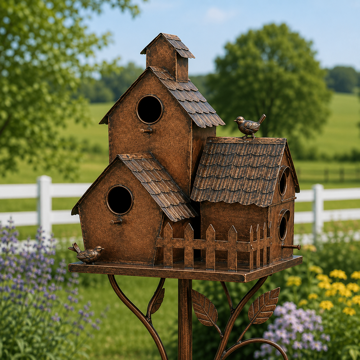 🔥70% OFF Today🐦Handmade Iron Birdhouse – Rustic Outdoor Garden Bird House