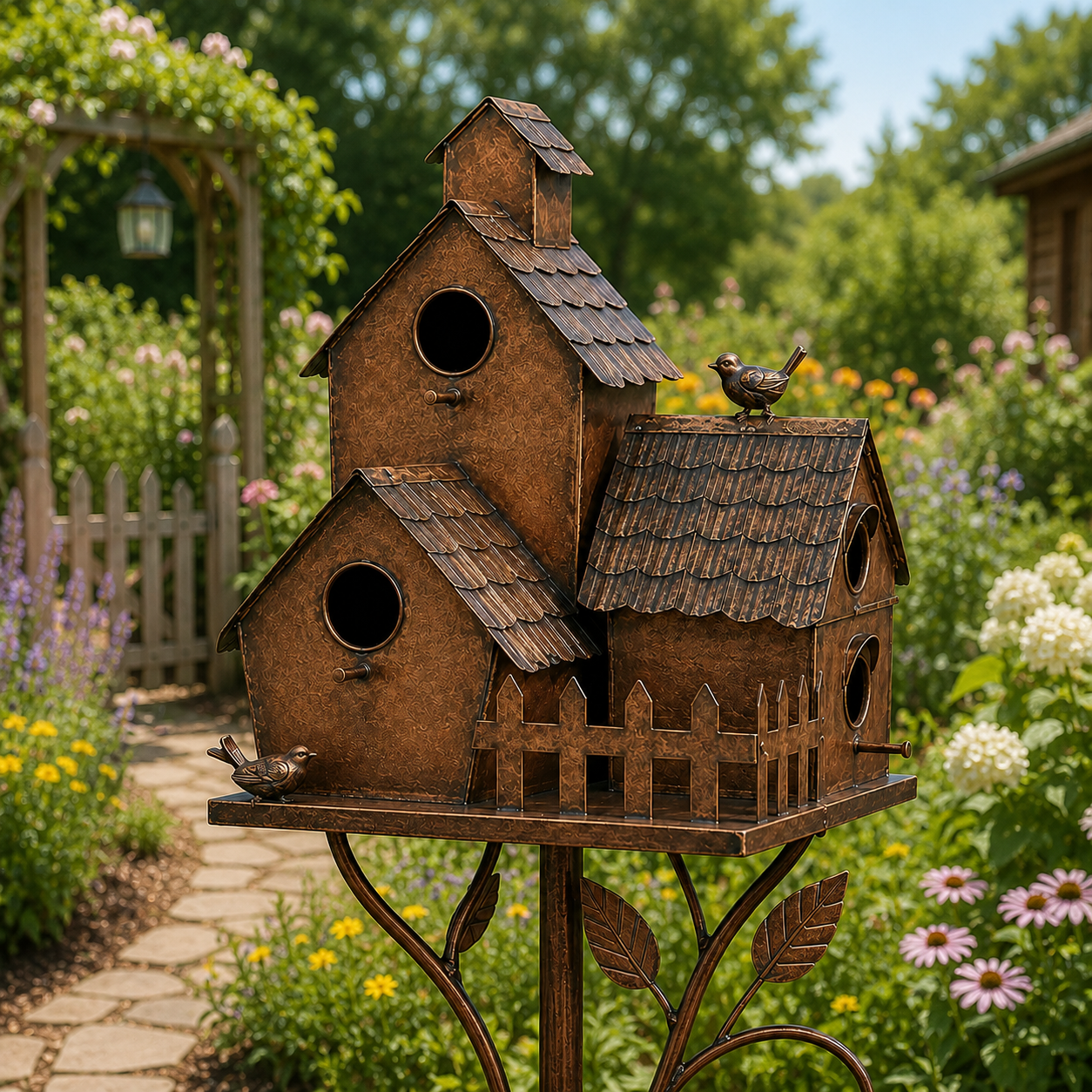 🔥70% OFF Today🐦Handmade Iron Birdhouse – Rustic Outdoor Garden Bird House